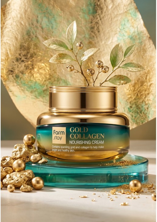 Farmstay Gold Collagen Αντιγηραντική Κρέμα Προσώπου (55ml)