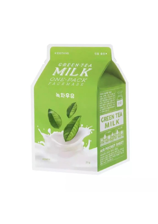 A’pieu – Green Tea Milk One-Pack Face Mask, 1 τεμάχιο 